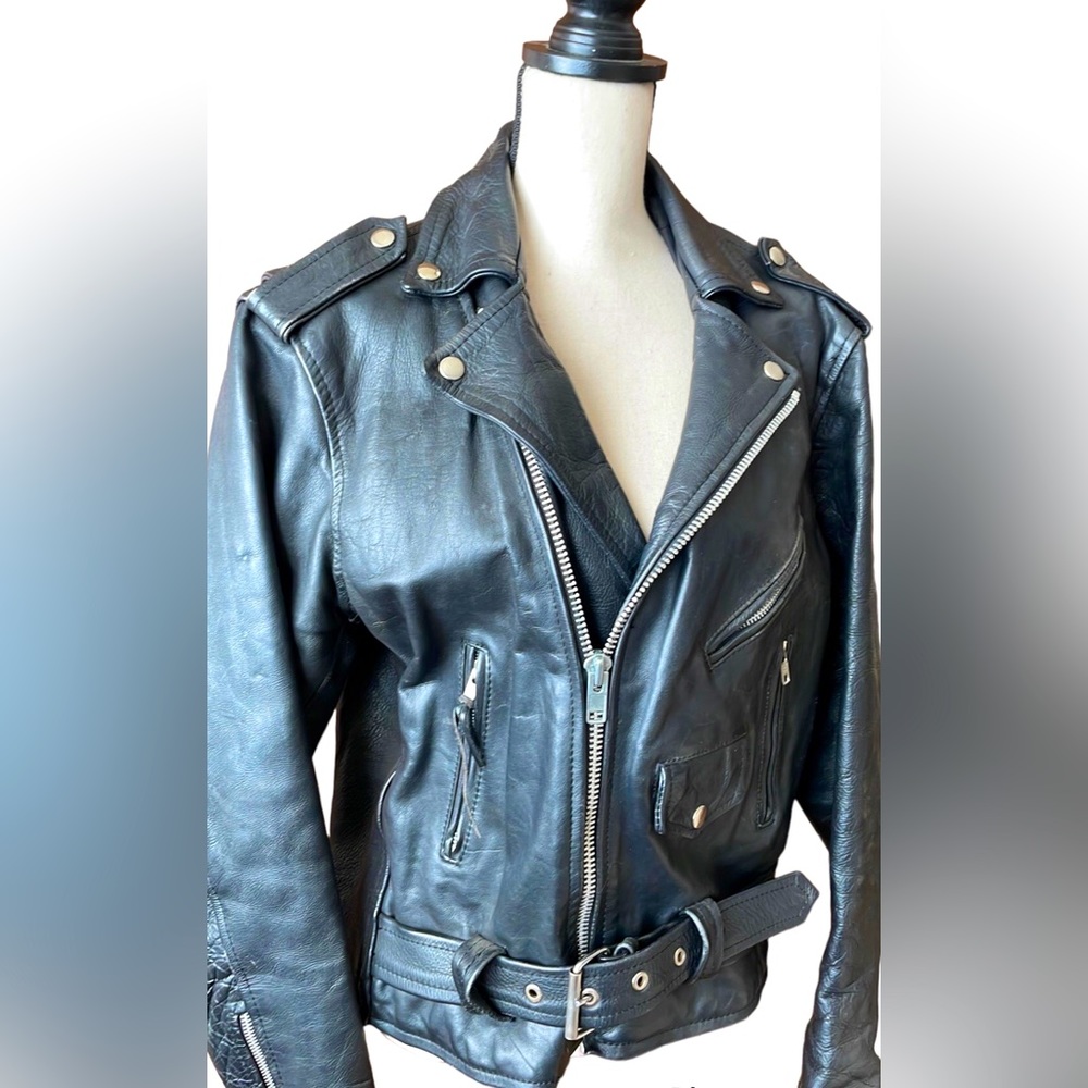 Vintage 1990 Leather Biker Jacket